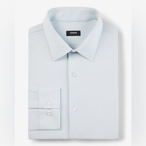 Slim Light Blue Express 1MX Dress Shirt (M)